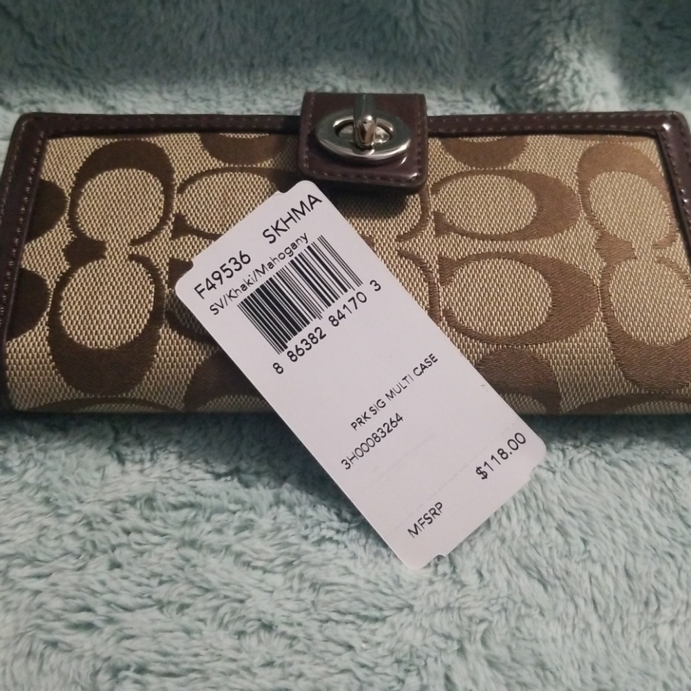 Coach wallet NWT brown/tan